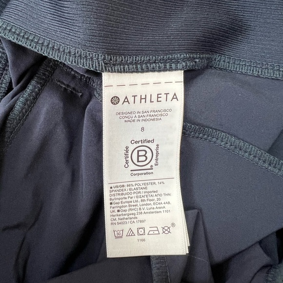 NWT Athleta Brooklyn Mid Rise Ankle Pant in Navy Blue, size 8 - Picture 8 of 11